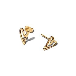 264393C00 Серьги «Сердце природной формы»