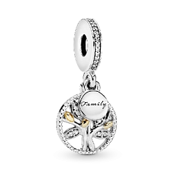 791728CZ Шарм-подвеска «Двухцветное семейное древо» 