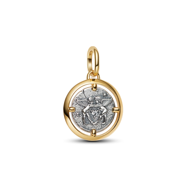 764088C01 Серебряная бусина, куб. оксид циркония - фото №1 764088C01 Серебряная бусина, куб. оксид циркония