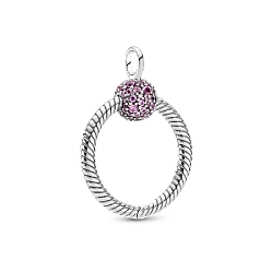 399097C02 Подвеска «Pandora O» с розовым кристаллом
