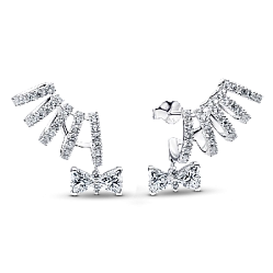 294397C01 Серьги «Бантики и ленты»