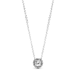 396240CZ Колье «Круглый ореол»