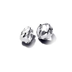 293874C00 Серьги-кольца волнообразные широкие