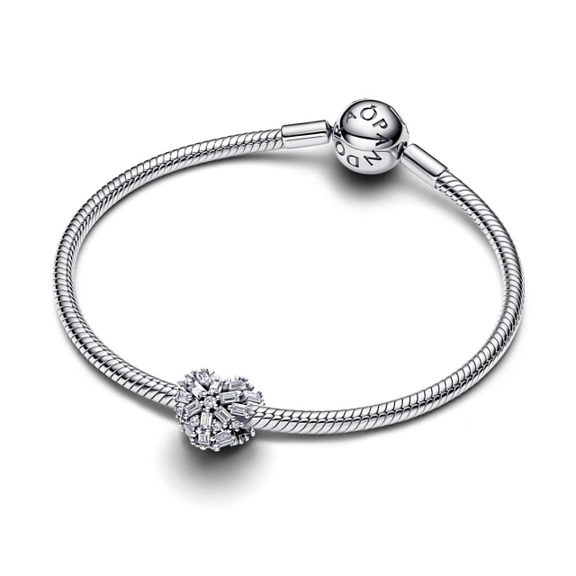 794240C01 Серебряная бусина, куб. оксид циркония