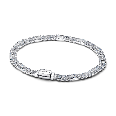 594227C01-20 Серебряный браслет, куб. оксид циркония