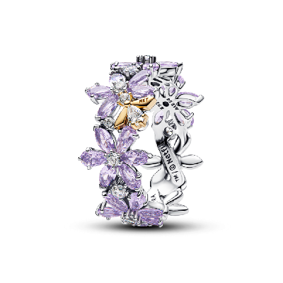 164395C01-60 Серебряное кольцо, несколько камней