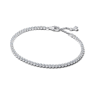 593927C01-18 Серебряный браслет, куб. оксид циркония