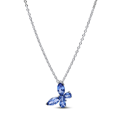 394232C01-45 Серебряное колье, несколько камней