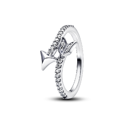 193619C01-52 Серебряное кольцо, куб. оксид циркония