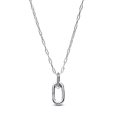 394086C01-50 Серебряное колье, куб. оксид циркония